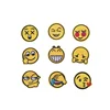 Custom design 3d emoji embroidery smiling face Patch For Clothes Sticker Jacket DIY Badges Applique