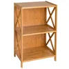 2 Tier 100% Sofa Console Tables with Bookcase Shelf Storage rack