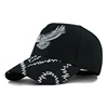 New popular design embroidery 5 panel baseball cao stock hats with animal good quality metal buckle cap