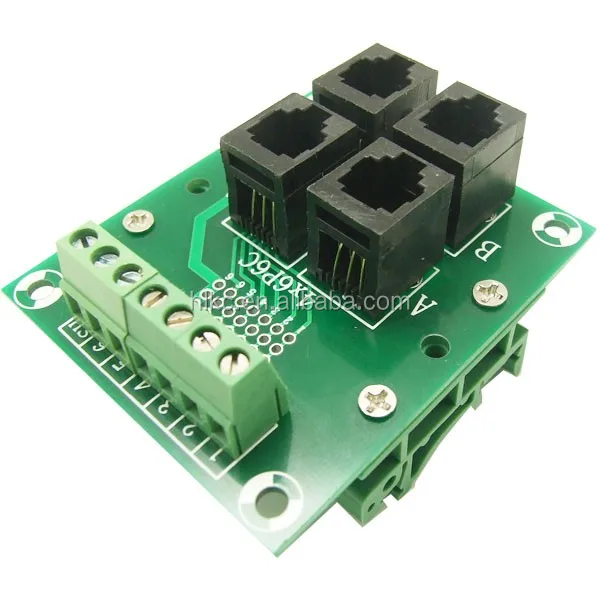 RJ12 ST-210 6P6C Breakout Board to Screw Terminals and Proto Area RJ11