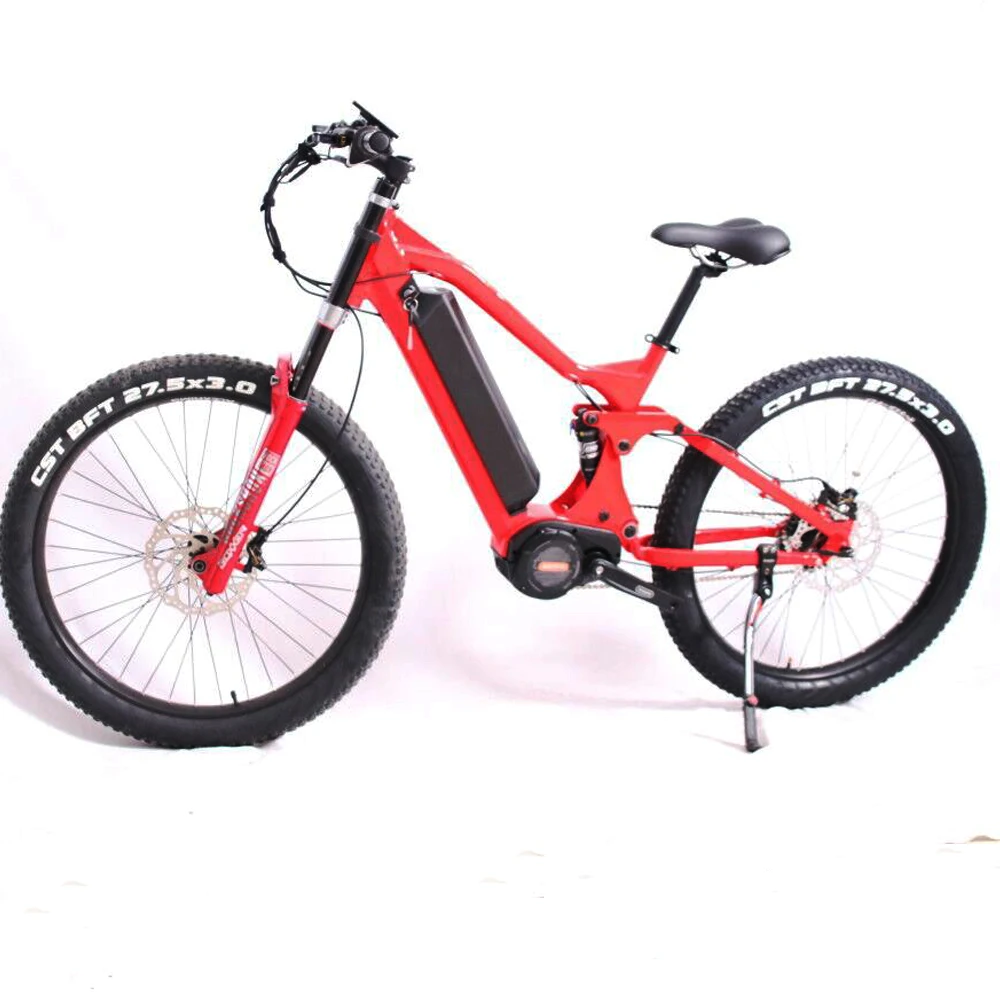 48v 1000w Mid Drive Full Suspension Electric Mountain Bike China / E