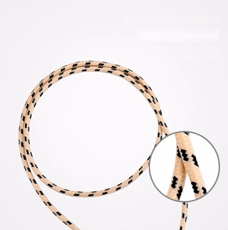 Usb cable nylon braided charger cable for android mobile phone stripes charging micro usb cable - ANKUX.COM