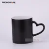Wholesale 11 oz Cheap Plain Black Hot Cold Coffee Mug When Heated Colour Water Photo Color Change Coffee Mug with handle