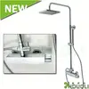 white abs board shower panel,thermostatic shower column,wall-mounted exposed shower set
