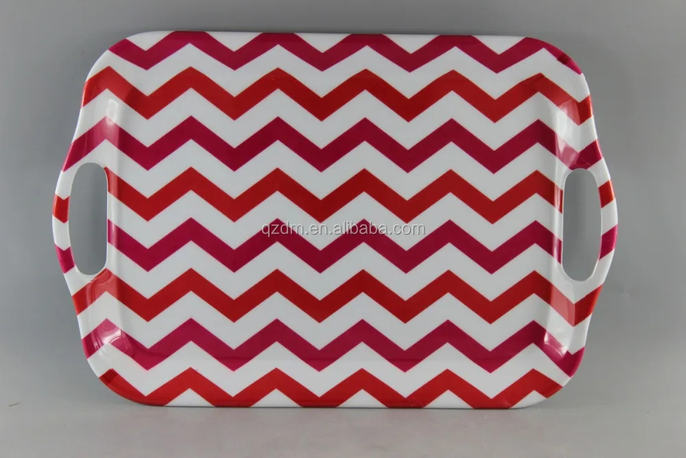 Decorative Melamine Small Tray Set Of 2 Pieces