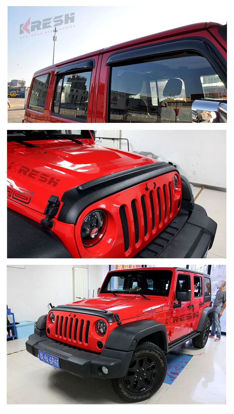 Kresh Side Window Front Air Deflector Accessories Suit For Jeep