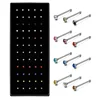 VRIUA Colourful Piercing Al Por Mayor l Shaped Stainless Steel Nose Studs Jewelry