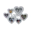 BH1502-C heart shape love design welll look wall plastic photo picture frame clock