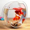 Crystal Countertop Clear Round Acrylic Fish Tank