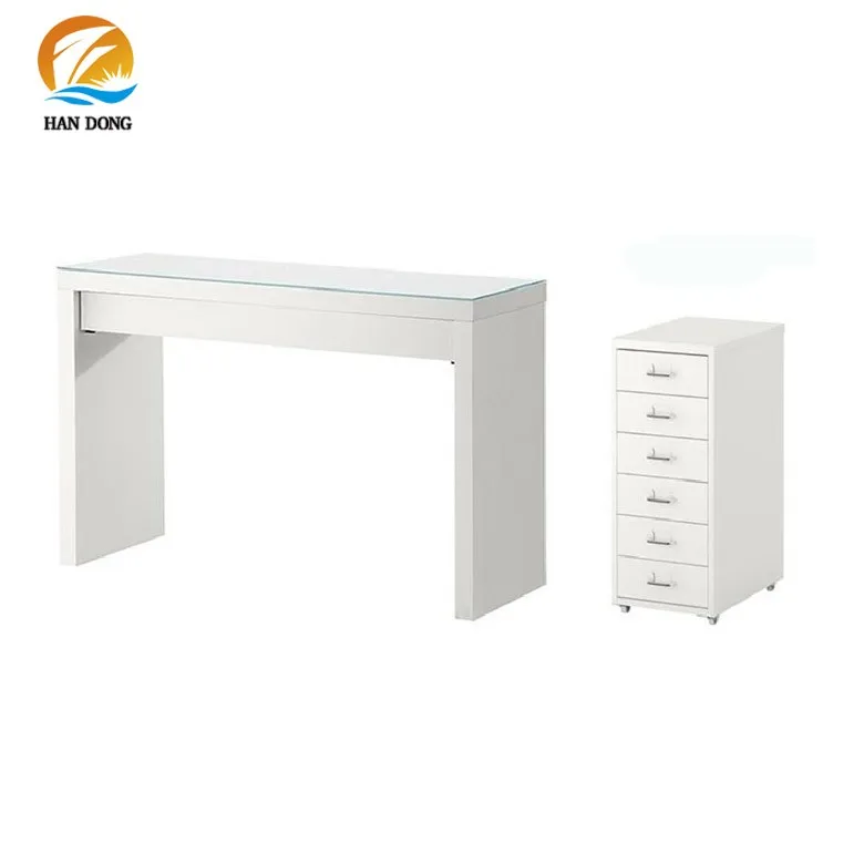 Modern Stylish White Foldable Vanity Dresser Dressing Table With