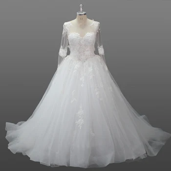 Pas Cher Manches Longues Robe De Mariée Robe De Bal Tulle Robes De Mariée Fabriqué En Chine 2018 Buy Robe De Mariéerobe De Mariée Robe De