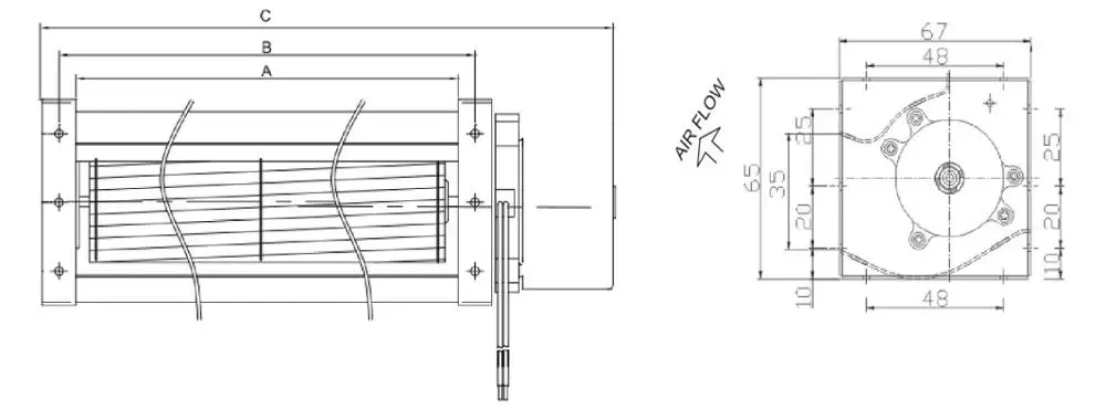 Free Sample Cross Flow Fan Dc 12v 24v Small Tangential Blower Fan - Buy