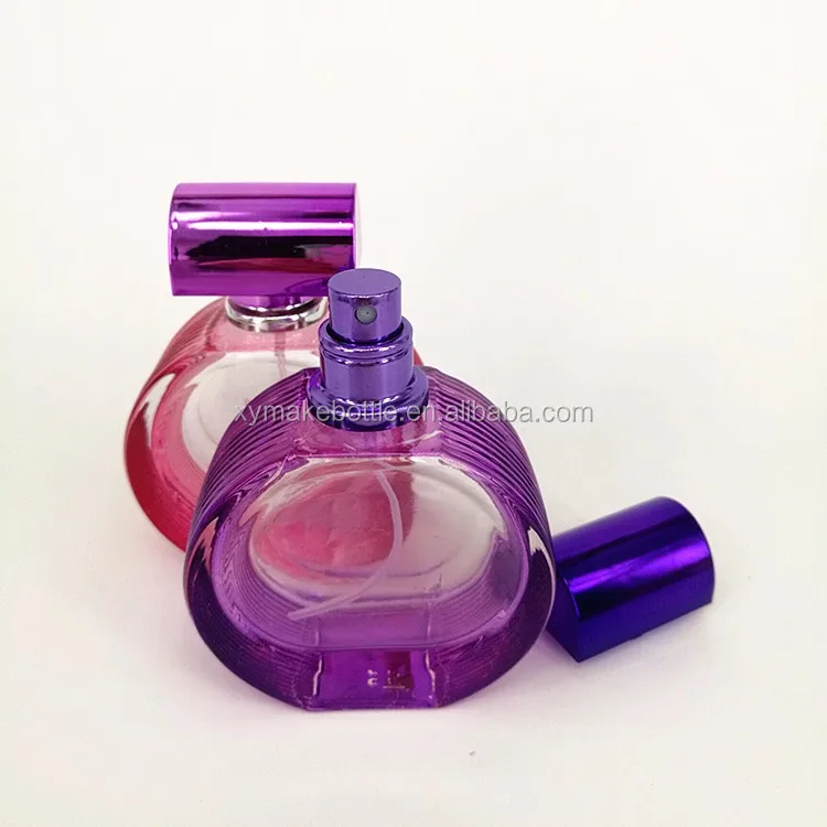 100ml透明紫楕円形ガラス香水ボトル化粧品 Buy ガラス香水ボトル化粧品 透明紫色の楕円形のガラス香水ボトル 100ミリリットルの香水瓶 Product On Alibaba Com