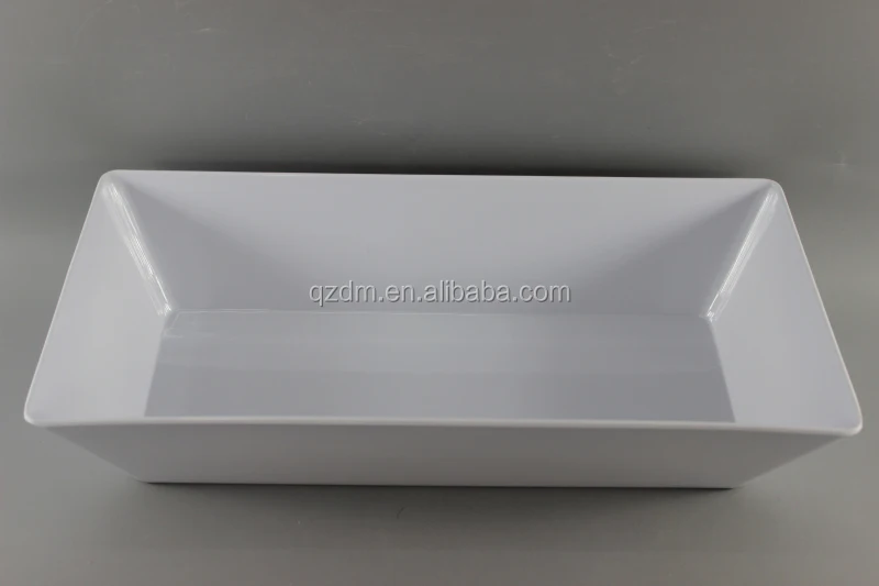 White Melamine Holder Plastic Square Tray Tableware