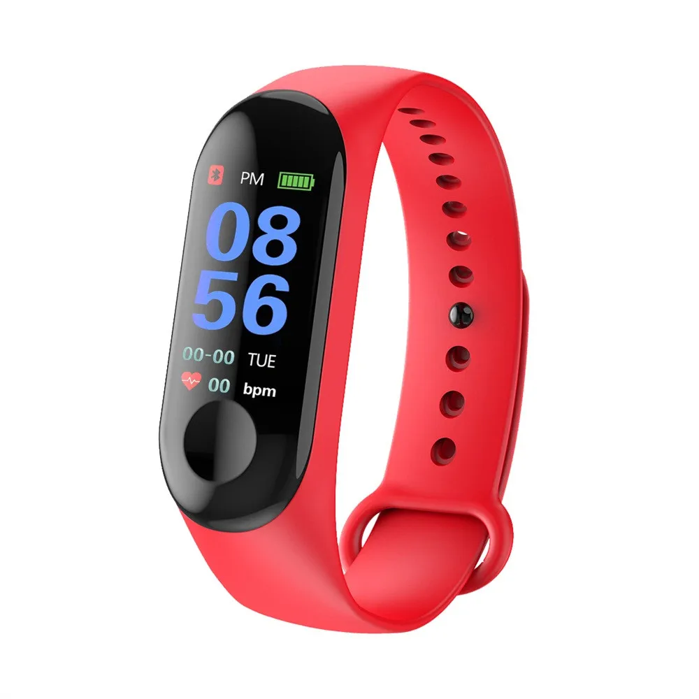 M3 Smart Bracelet Color Screen Kids Smart Wristband Heart Rate Monitor Smart Watch For Android IOS
