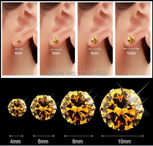 earring sizes mm