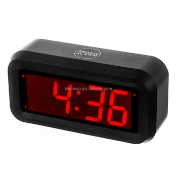 Kwanwa Small Battery Operated Only Vibrant Quite Wake Portable Led Alarm Clock With Bed Shaker For Travel Bedside Bedroom Clockwith