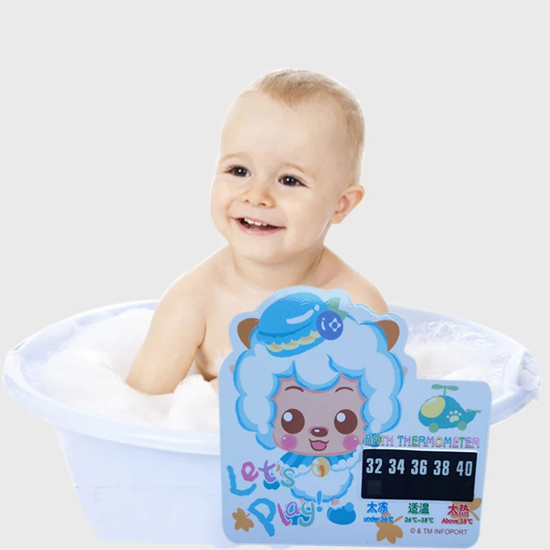 1 P Cartoon LCD Bath Thermometer Infant Baby Bath Water Temperature Digital Bath Thermometer Plastic Temperature