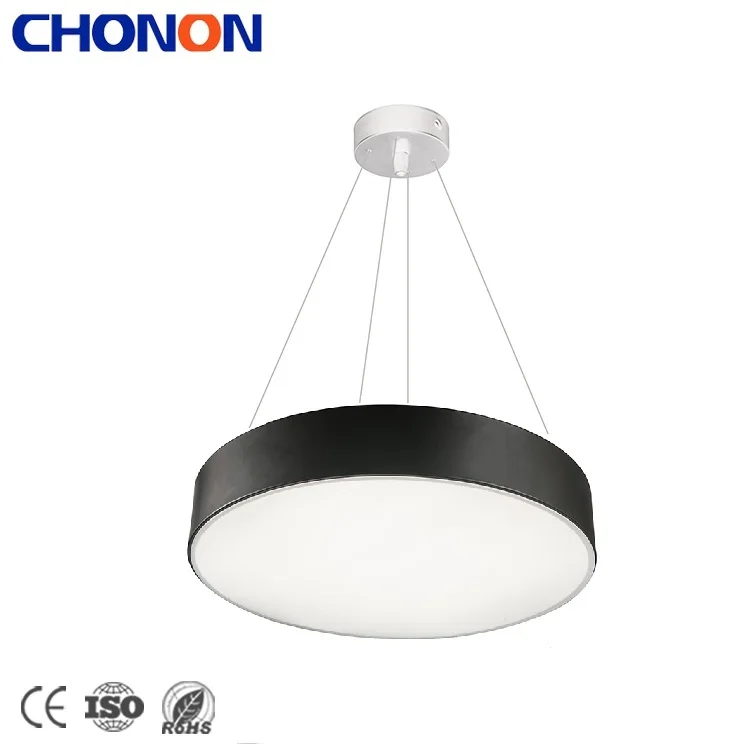 Contemporary Natural Round Lamp LED Pendant Light Chandelier For Office