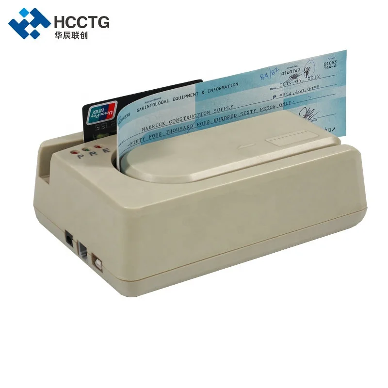 RS232 USB Small Size Magnetic MSR & MICR Check Reader HCC1250X-M For Hotel