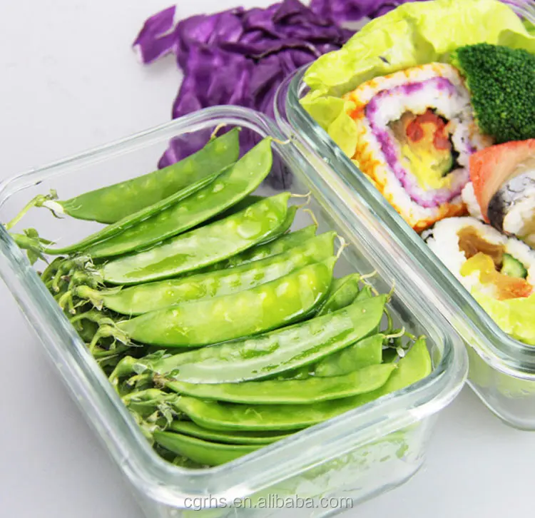 
Hot sale & high quality vacuum kitchen gift high borosilicate glass food storage containers/ glass lunch box with plastic lid 