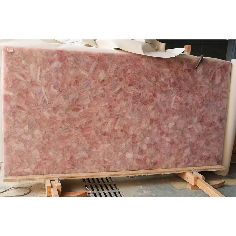 Natural Gemstone Pink Quartz Modular Granite Countertops Buy