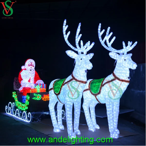 24v Large Outdoor Christmas Light With Santa And Reindeer Buy Christmas Light With Santa And Reindeer Outdoor Christmas Reindeer Lights Large