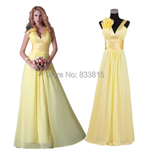 cheap yellow bridesmaid dresses