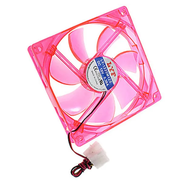 uxcell DC12V 1200RPM Red LED Light 19dBA Mute Fan for PC Cases CPU Cooler Radiator 12cm w Screw