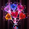 Wedding string lights 18 inch romantic bobo balloons transparent led heart shape balloons