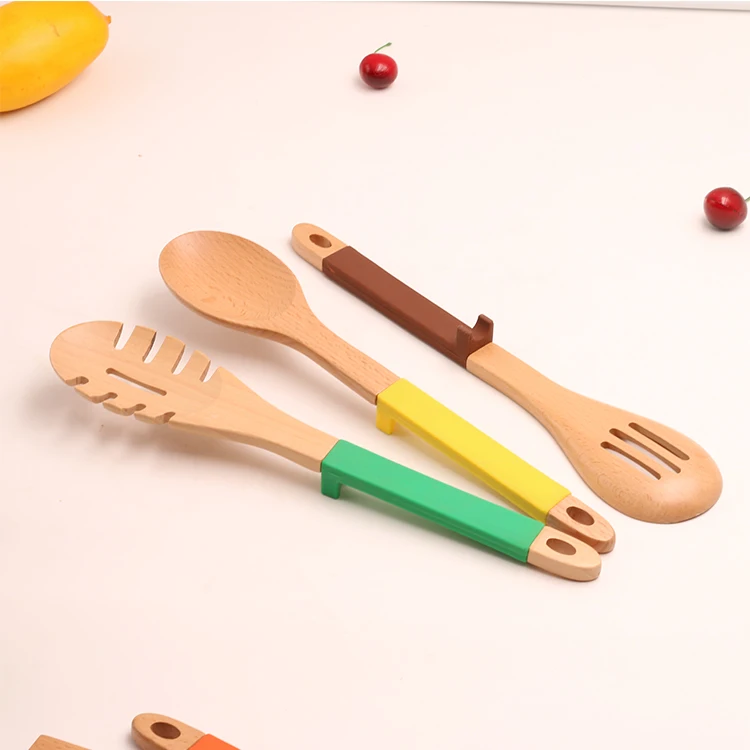 wooden cooking spoon set