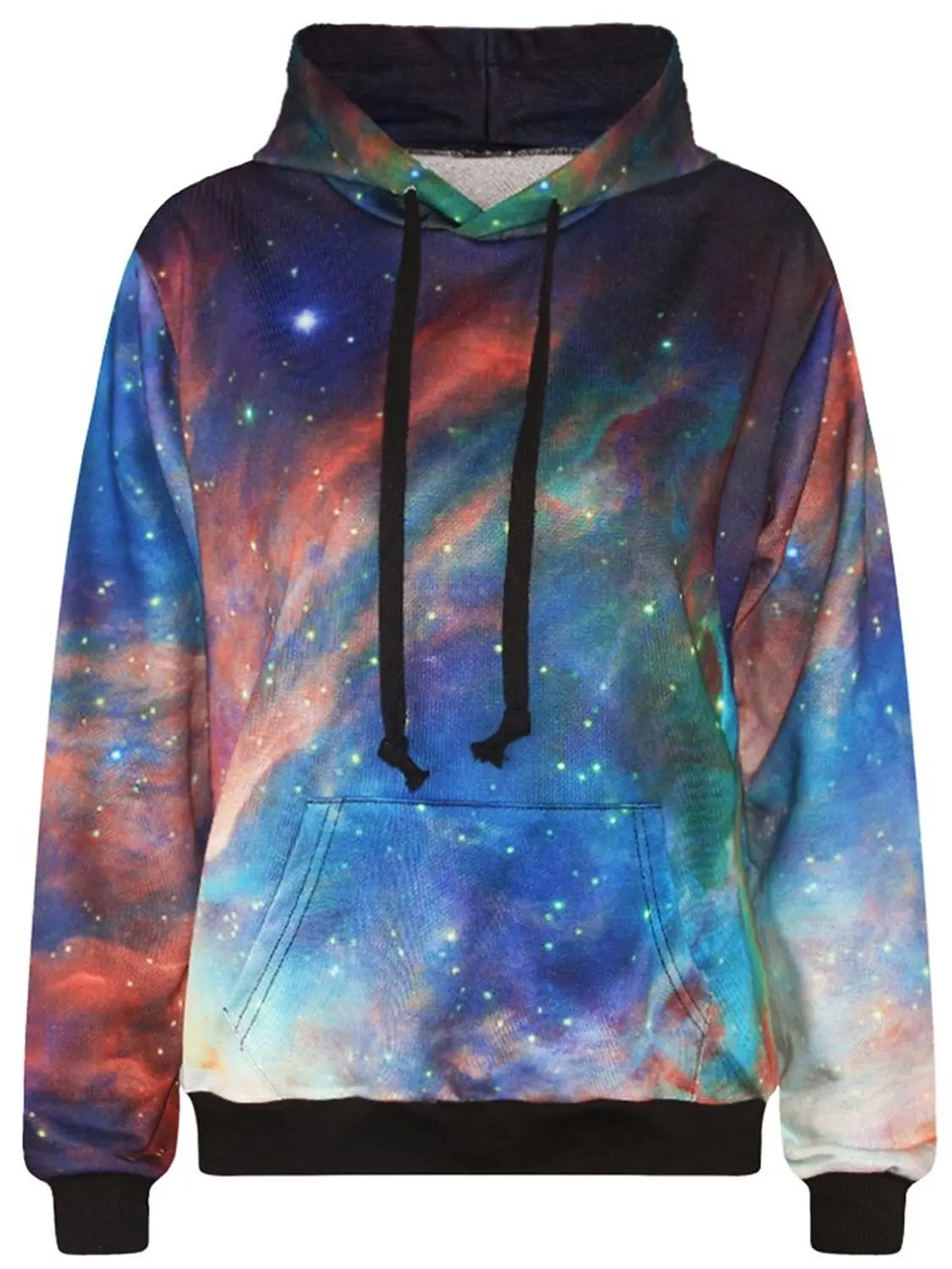 Imilan Neon Galaxy Sweatshirt Hoodies Printed Jacket