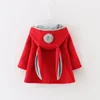 2019 kids winter coat children's cotton rabbit Korean winter jacket girls hooded jacket children's clothing