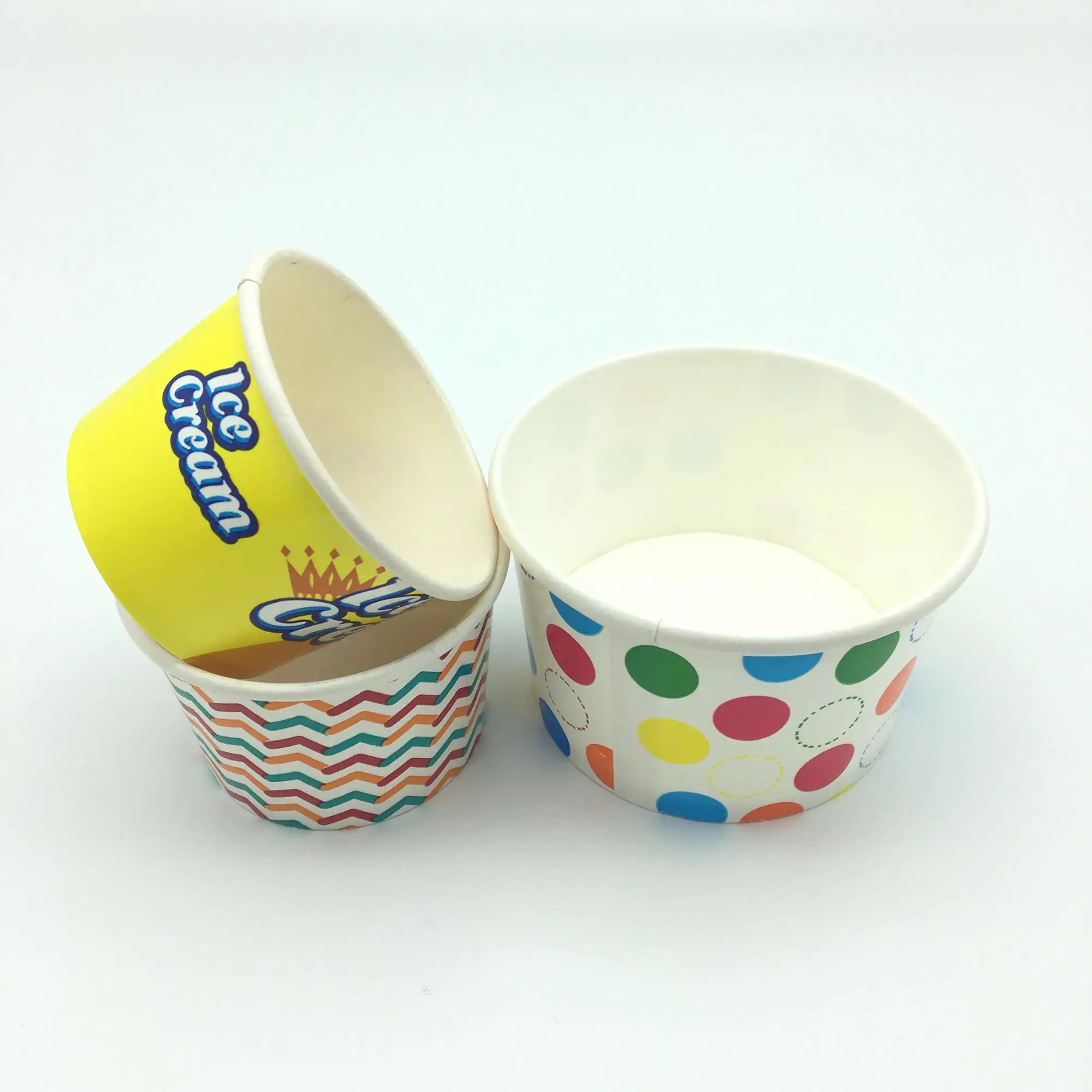 4oz Disposable Paper Ice Cream Cups With Pet Lid Buy Paper Ice Cream Cup With Lid,Customized