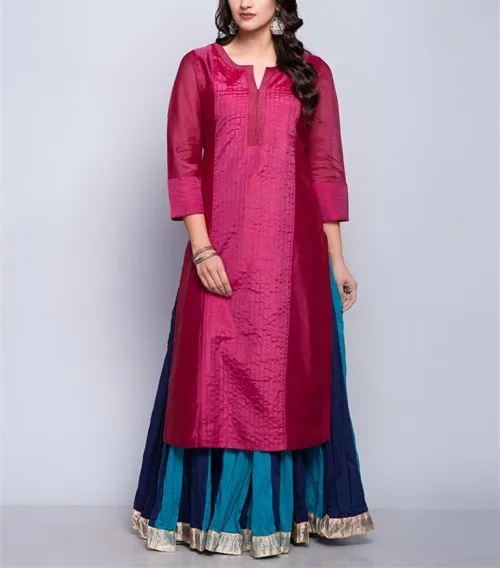 Latest Long Kurti Designs Punjabi Girls In Suit Silk Cotton Sarees ...