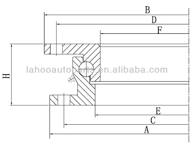 Casting 1100 Double Ball Bearing Slewing Ring Semi Trailer Turntable