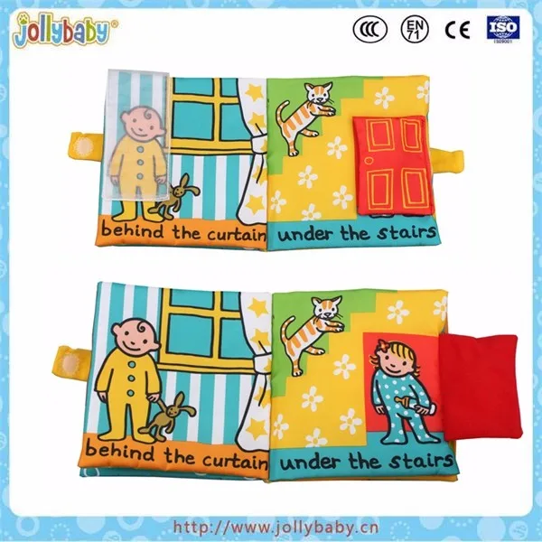 Educational kids toy non-toxic cloth material washale book