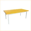 Library Furniture Metal Reading Table with MDF Top Board