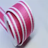 2 inch width white and red stripe nylon/polyester ribbon for belt