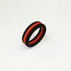 Lightweight Comfortable Sandwich Design Silicone Engagement Wedding Ring Sport Gym Active Rubber Finger Ring