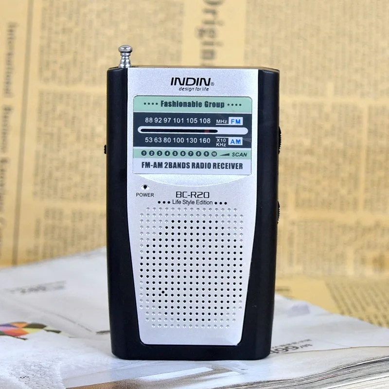 BC-R20 Music Streaming Universal Mini AM FM Portable Radio Built in Speaker