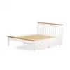 4 ft 6 Derby Bed (2 Boxes),solid wood pine, White, Double