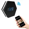 Floor Price Wifi Camera Black Silver Wall Clock Digital Night Vision Alert LED Clock Motion Detection Mini Mirror