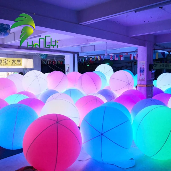 Colorful inflatable led crowd balls , Inflatable led light balloon for ...