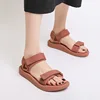 Summer Comfortable Hook & Loop Maternity Flat Gladiator Sandals Women