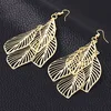 Humble Chic Women's Filigree Leaf Earrings With Light Weight Cutout Dangles