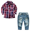 WSG60 Autumn Childrene Clothing Sets Shirts + Jeans kids clothes boys for Kids