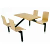 Waiting dining table for four people/four people dining table and chair/Canteen table with chair in school