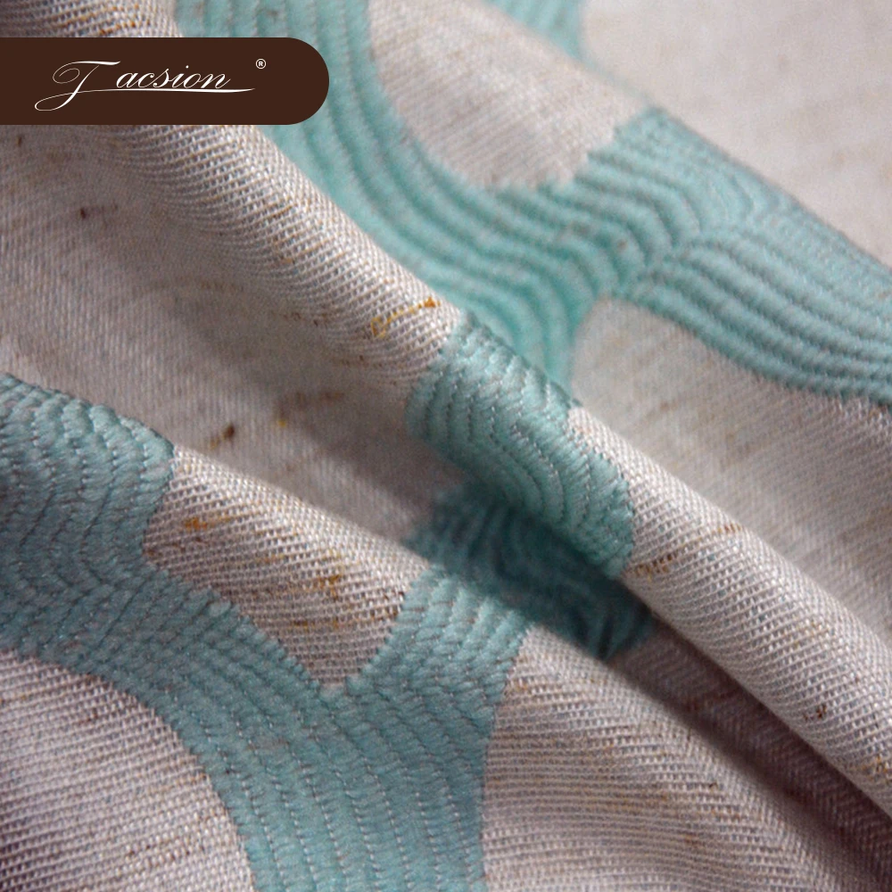 Soft Heavy Cotton Curtain Floral Jacquard Fabric Buy Floral Jacquard