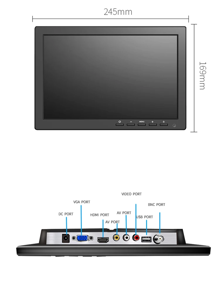 1280*800 Factory Supply Desktop TV HD IPS Car Monitor TV Super Display 10.1 Inch Car LCD Monitor